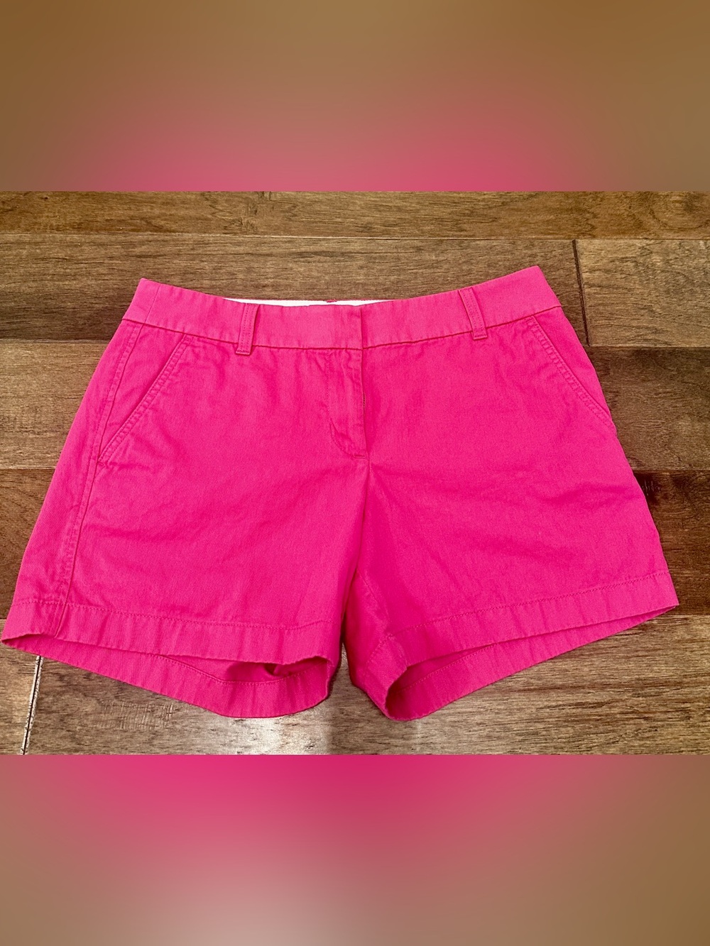 J. Crew Hot Pink Classic 5” Chino Shorts